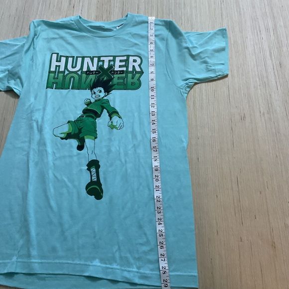 Hunter X Hunter Mens T-Shirt - Gon Jumping Attack Under Logo Mint Green Med New - Picture 4 of 5